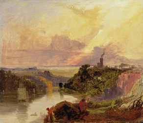 De Avon-kloof bij zonsondergang